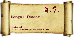Mangol Teodor névjegykártya